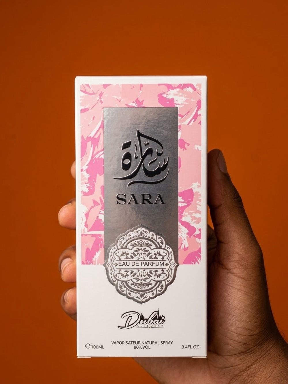 Sara Pink & Silver Decorative Perfume Box